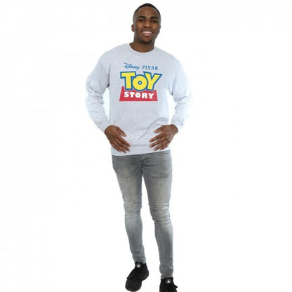 Heather Grey - Close up - Toy Story Mens Logo Sweatshirt