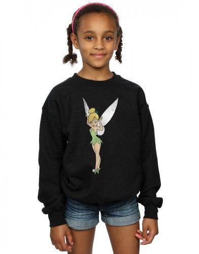 Black - Pack Shot - Peter Pan Girls Classic Tinkerbell Sweatshirt