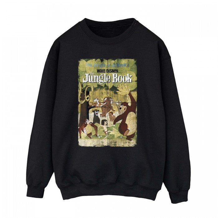 Front - Jungle Book Womens/Ladies Retro Poster Sweatshirt