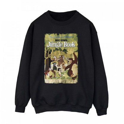 Front - Jungle Book Womens/Ladies Retro Poster Sweatshirt