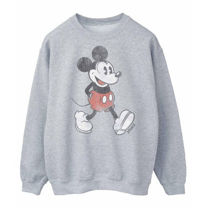 Front - Disney Mens Walking Mickey Mouse Sweatshirt