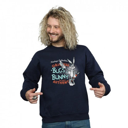 Navy Blue - Pack Shot - Looney Tunes Unisex Adult Bugs Bunny Vintage Sweatshirt