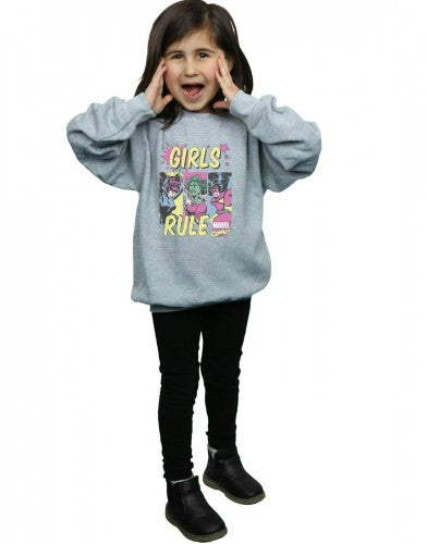 Sports Grey - Lifestyle - Marvel Comics Girls Rule Sweatshirt