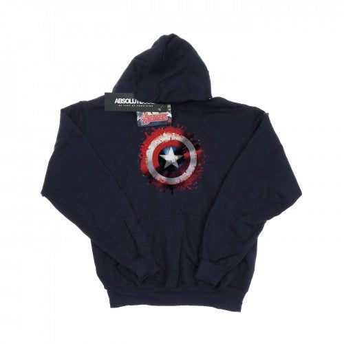 Front - Marvel Mens Avengers Captain America Art Shield Hoodie