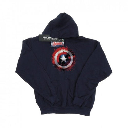 Front - Marvel Mens Avengers Captain America Art Shield Hoodie