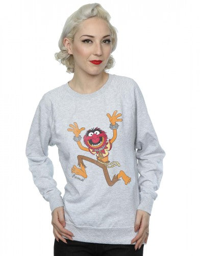 Heather Grey - Lifestyle - The Muppets Womens-Ladies Animal Sweatshirt