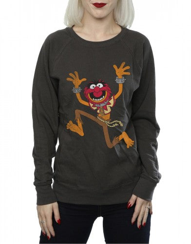 Light Graphite - Side - The Muppets Womens-Ladies Animal Sweatshirt