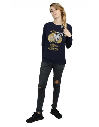 Navy Blue - Pack Shot - Looney Tunes Womens-Ladies Odorizer Pepe Le Pew Sweatshirt