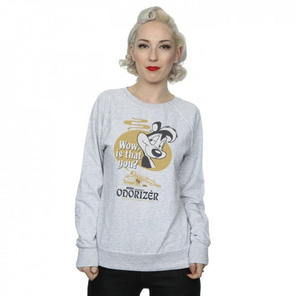 Heather Grey - Back - Looney Tunes Womens-Ladies Odorizer Pepe Le Pew Sweatshirt