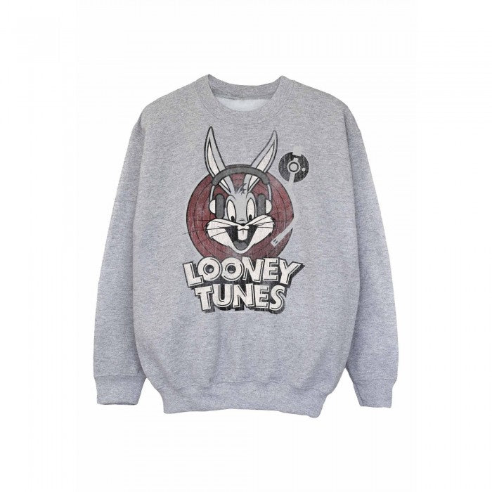 Front - Looney Tunes Boys Bugs Bunny Circle Logo Sweatshirt