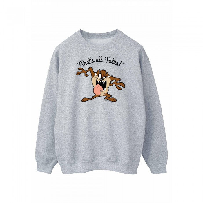 Front - Looney Tunes Mens That´s All Folks Taz Sweatshirt