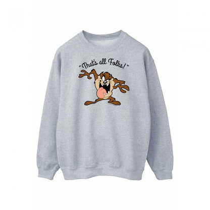 Front - Looney Tunes Mens That´s All Folks Taz Sweatshirt
