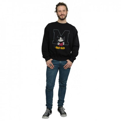 Black - Lifestyle - Disney Mens Classic M Mickey Mouse Sweatshirt