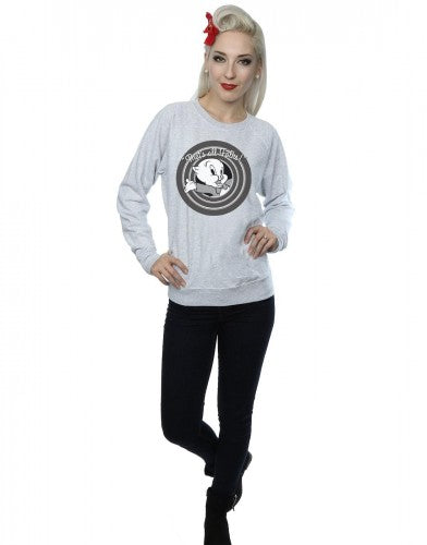 Heather Grey - Lifestyle - Looney Tunes Womens-Ladies That´s All Folks Porky Pig Sweatshirt