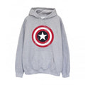 Front - Captain America Mens Distressed Shield Hoodie
