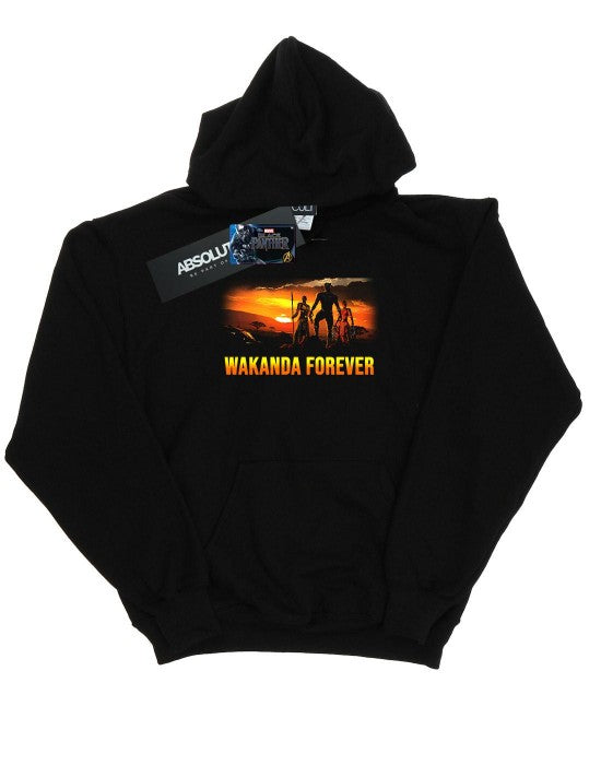 Front - Marvel Boys Black Panther Wakanda Forever Hoodie