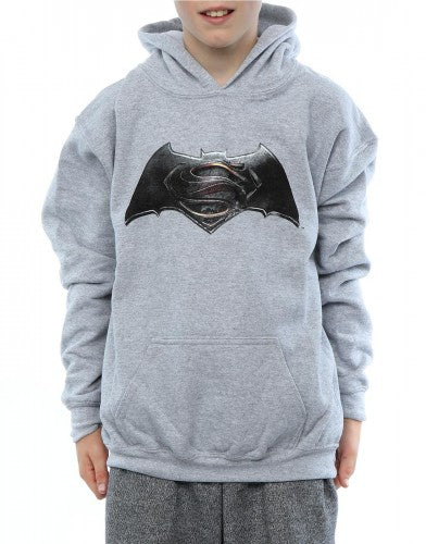 Sports Grey - Side - DC Comics Boys Batman v Superman Logo Hoodie