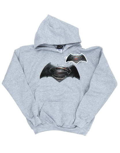 Front - DC Comics Boys Batman v Superman Logo Hoodie