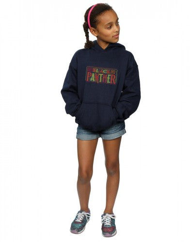 Navy Blue - Lifestyle - Marvel Girls Black Panther Tribal Logo Hoodie