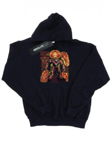 Front - Marvel Mens Avengers Infinity War Hulkbuster Blueprint Hoodie