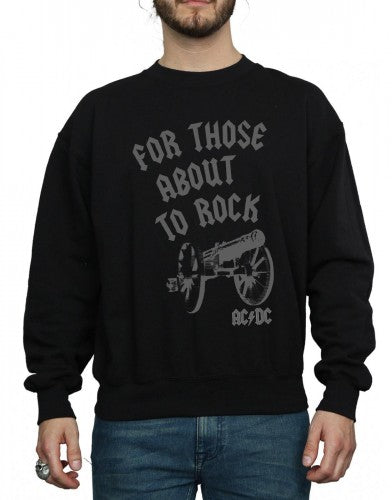 Black - Lifestyle - AC-DC Mens For Those About To Rock Cannon Cotton Sweatshirt