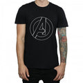 Front - Avengers Assemble Mens Logo T-Shirt