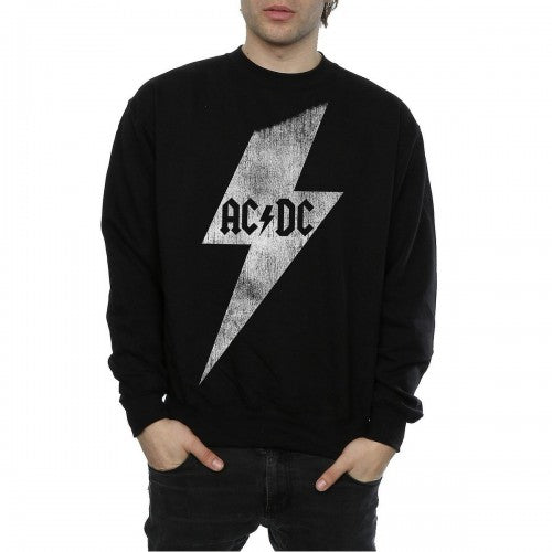 AC DC Mens Lightning Bolt Cotton Sweatshirt Discounts on great Brands