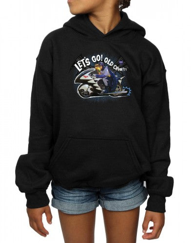 Black - Side - DC Comics Girls Batman TV Series Bat Bike Hoodie