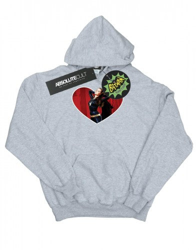 Front - DC Comics Girls Batman TV Series Catwoman Heart Hoodie