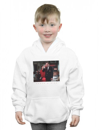 White - Back - DC Comics Boys Batman TV Series Bruce & Dick Photo Hoodie