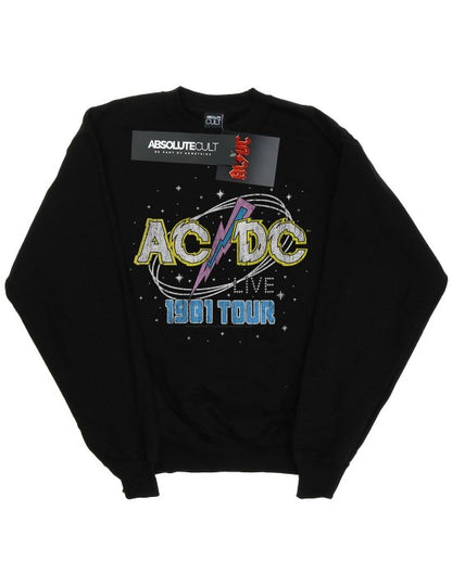 Front - AC/DC Mens 1981 Live Tour Cotton Sweatshirt