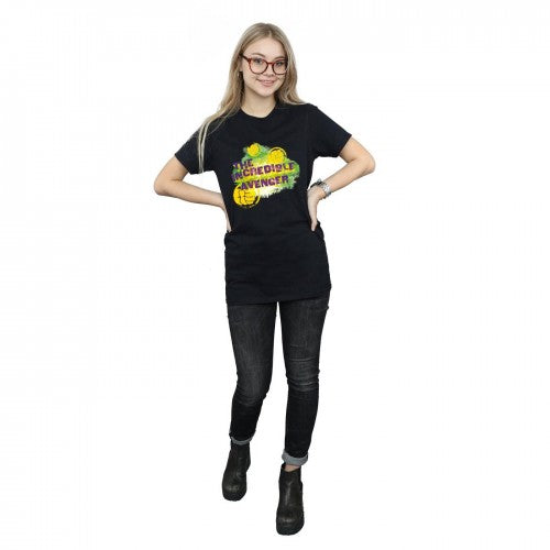 Black - Lifestyle - Marvel Womens-Ladies Hulk Incredible Avenger Cotton Boyfriend T-Shirt