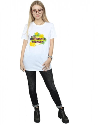 White - Lifestyle - Marvel Womens-Ladies Hulk Incredible Avenger Cotton Boyfriend T-Shirt