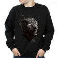 Front - Black Panther Boys Crouch Cotton Sweatshirt