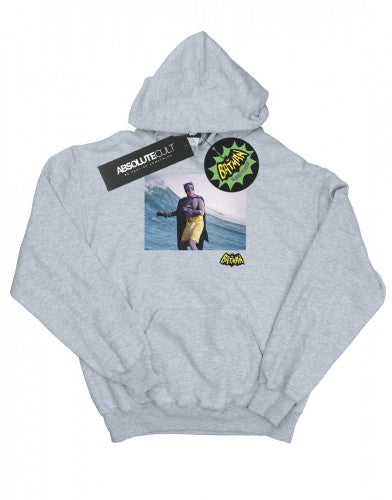 Front - DC Comics Girls Batman TV Series Surfing Logo Hoodie