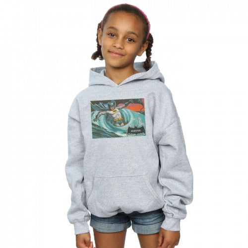 Sports Grey - Back - DC Comics Girls Batman TV Series Whirlpool Hoodie