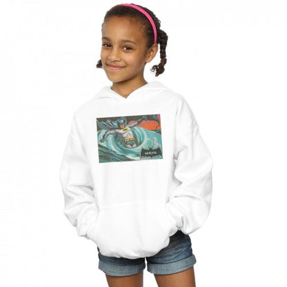 White - Back - DC Comics Girls Batman TV Series Whirlpool Hoodie
