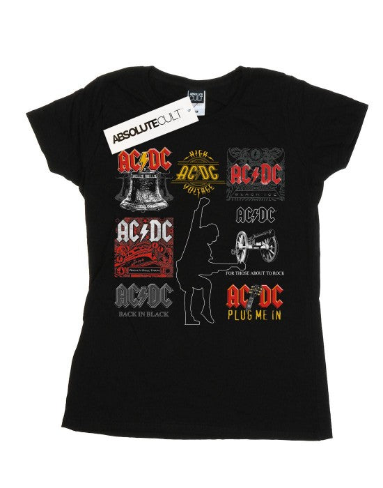 Front - AC/DC Womens/Ladies Art Collection Cotton T-Shirt