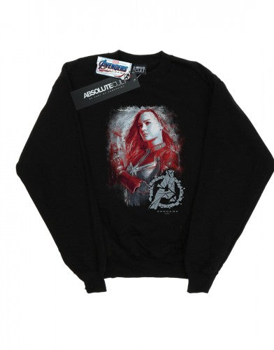 Front - Marvel Mens Avengers Endgame Captain Marvel Brushed Cotton Sweatshirt