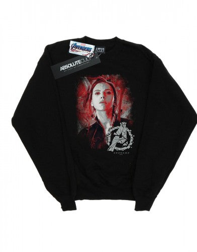 Front - Marvel Mens Avengers Endgame Black Widow Brushed Cotton Sweatshirt