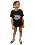 Black - Close up - Dumbo Girls Classic Cotton T-Shirt