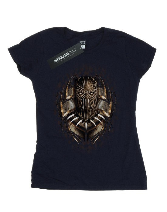 Front - Marvel Womens/Ladies Black Panther Gold Killmonger Cotton T-Shirt