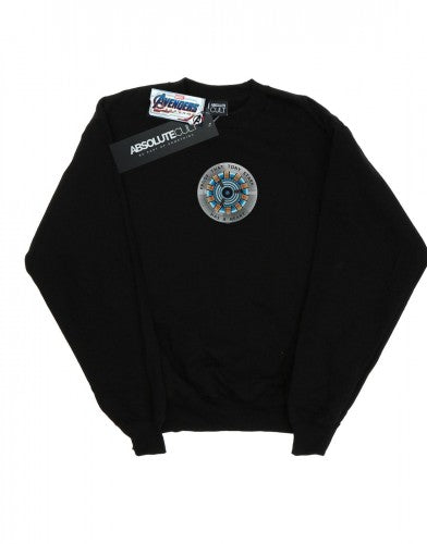Front - Marvel Boys Avengers Endgame Tony Stark Heart Sweatshirt