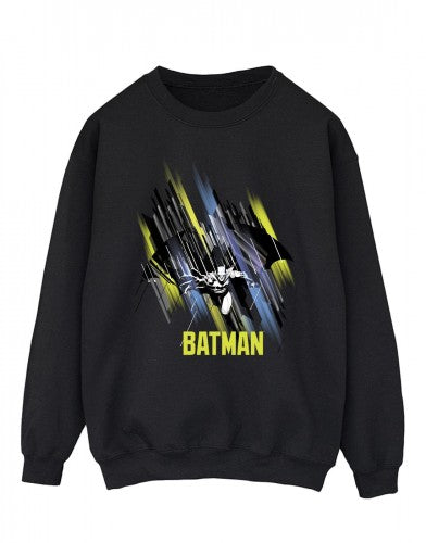 Front - DC Comics Mens Batman Flying Batman Cotton Sweatshirt