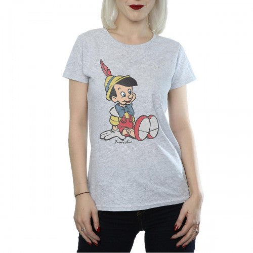 Front - Pinocchio Womens/Ladies Classic Heather T-Shirt