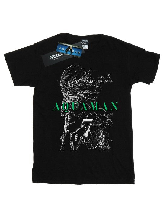 Front - DC Comics Mens Aquaman The Trench Sketch T-Shirt