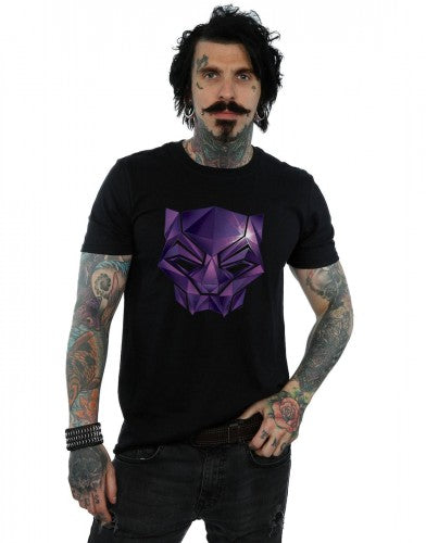 Black - Back - Marvel Mens Avengers Infinity War Black Panther Geometric T-Shirt