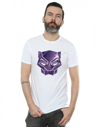 White - Back - Marvel Mens Avengers Infinity War Black Panther Geometric T-Shirt