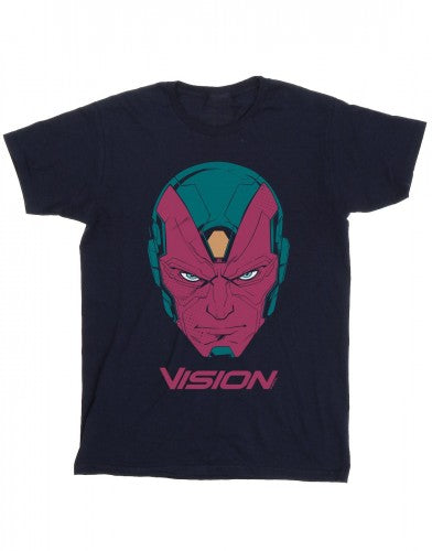 Front - Marvel Womens/Ladies Avengers Vision Head Cotton Boyfriend T-Shirt
