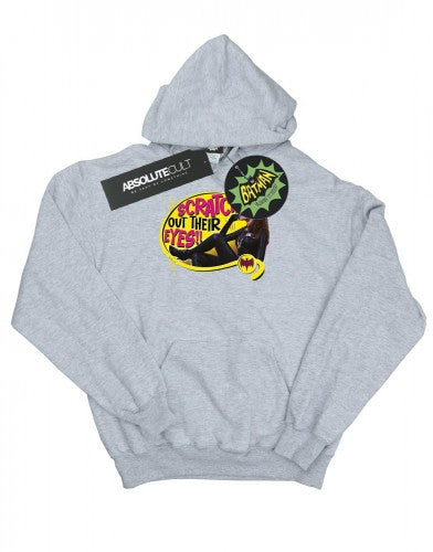 Front - DC Comics Mens Batman TV Series Catwoman Scratch Hoodie
